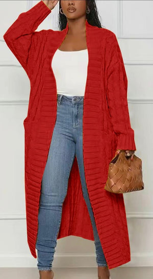 Casual Open Front Knitwear