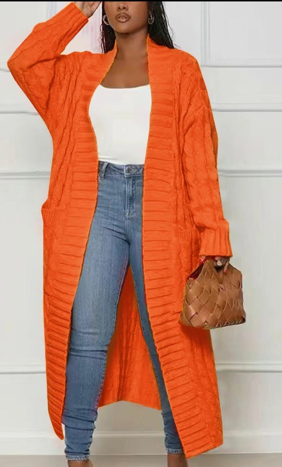 Casual Open Front Knitwear