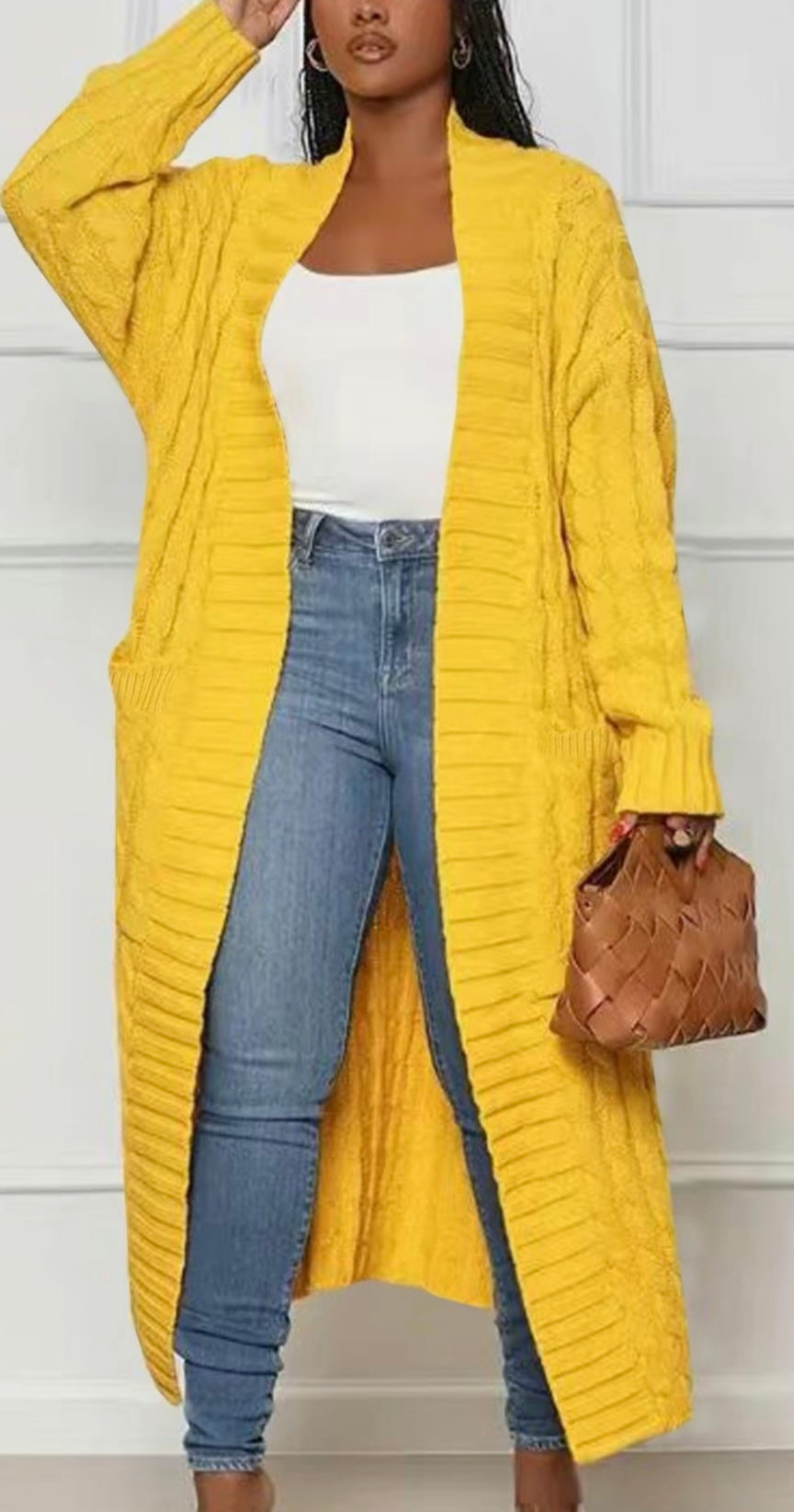 Casual Open Front Knitwear